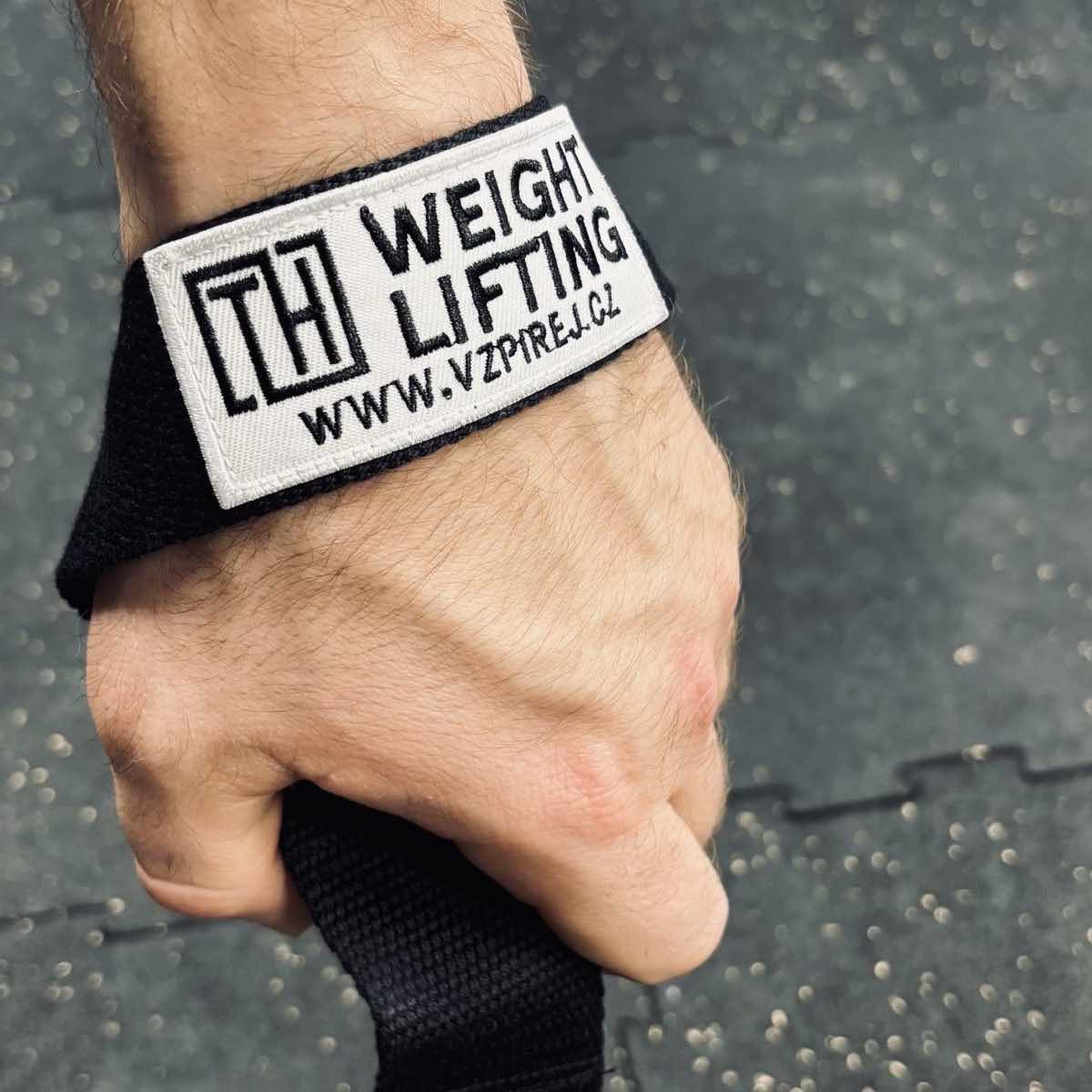 Vzpěračské trhačky bílé 1