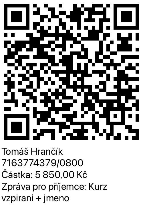 QR kód pro platbu 5 850 Kč